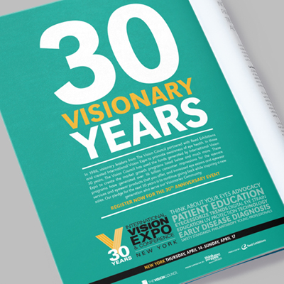 Vision Expo 30th Anniversary Ads